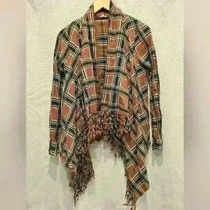 En Creme Blanket Style Fringe Trim Wraparound